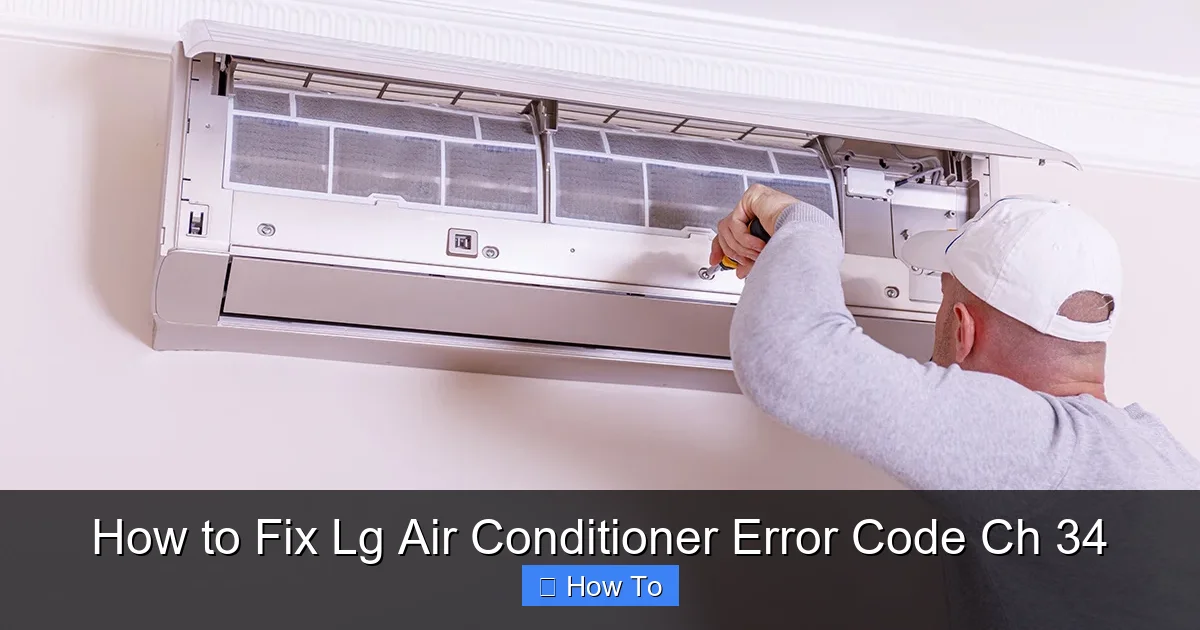How to Fix Lg Air Conditioner Error Code Ch 34