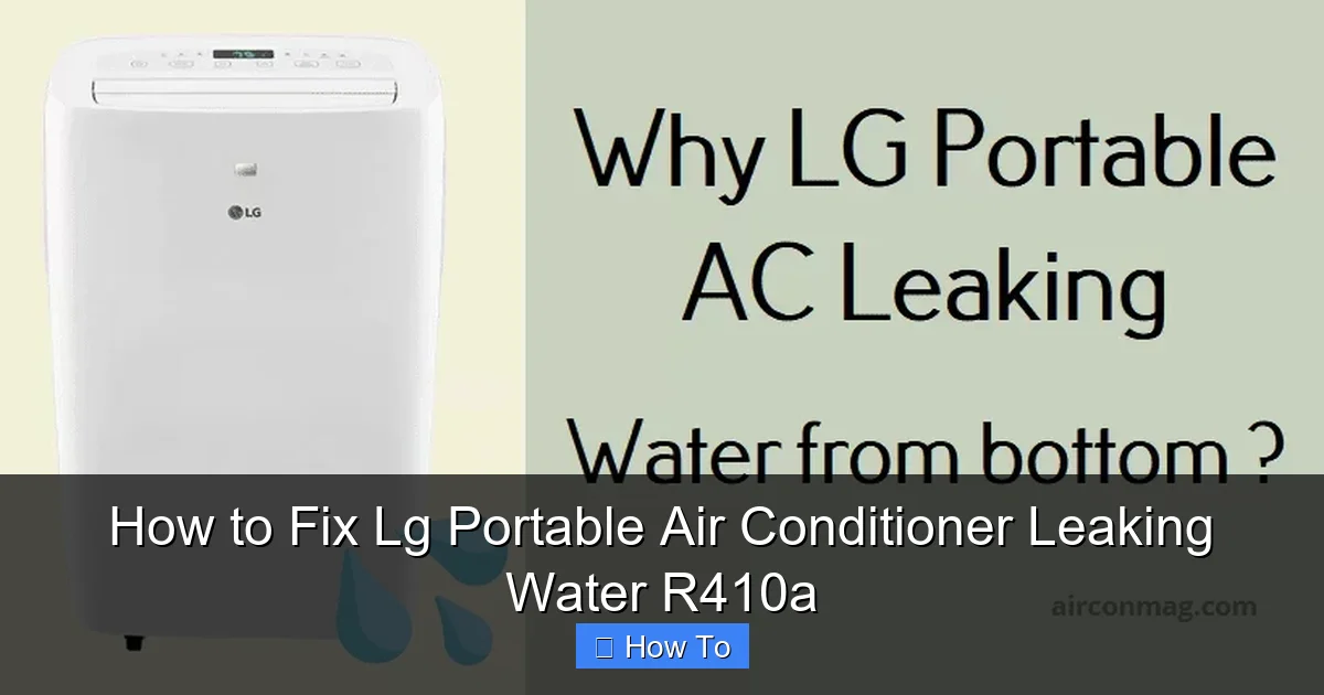 How to Fix Lg Portable Air Conditioner Leaking Water R410a