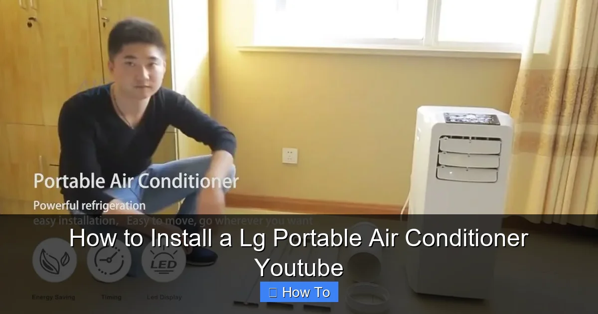 How to Install a Lg Portable Air Conditioner Youtube