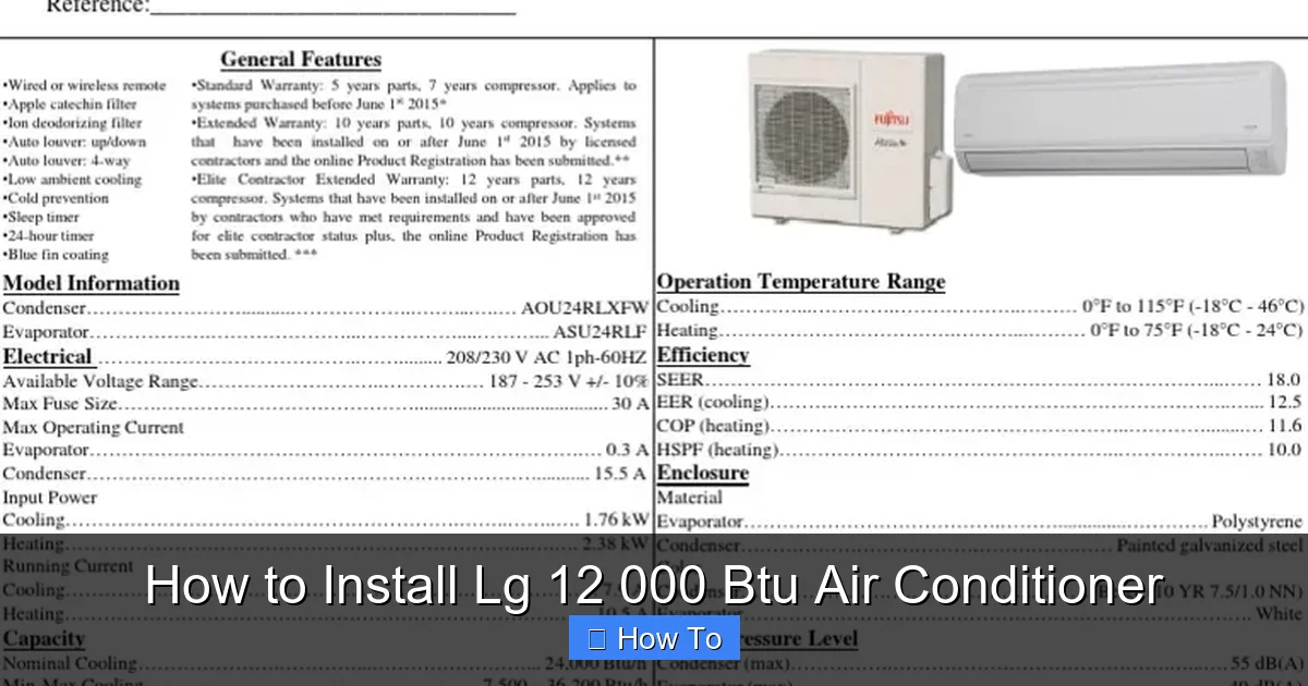 How to Install Lg 12 000 Btu Air Conditioner