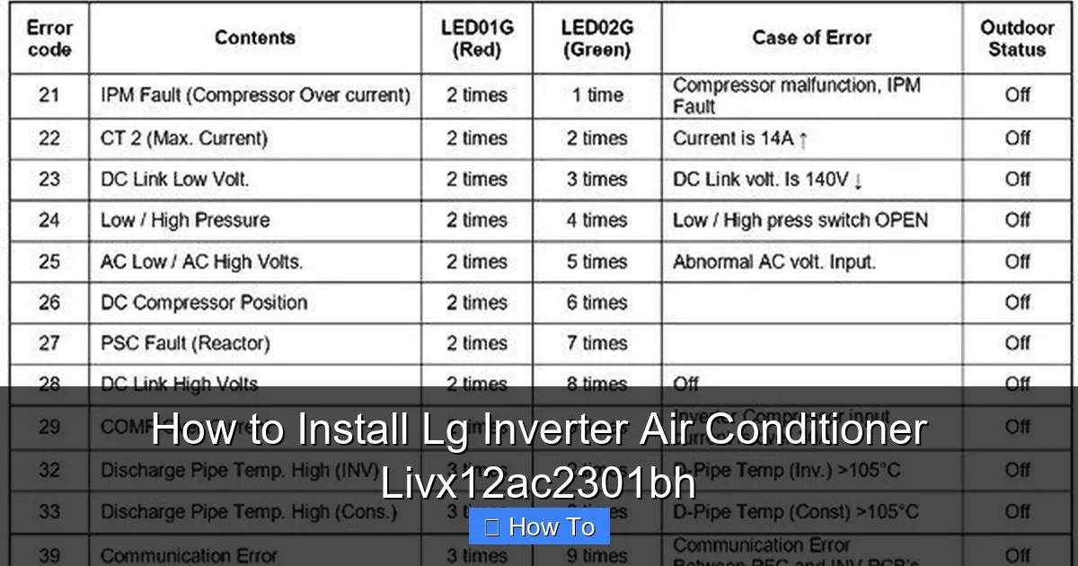 How to Install Lg Inverter Air Conditioner Livx12ac2301bh
