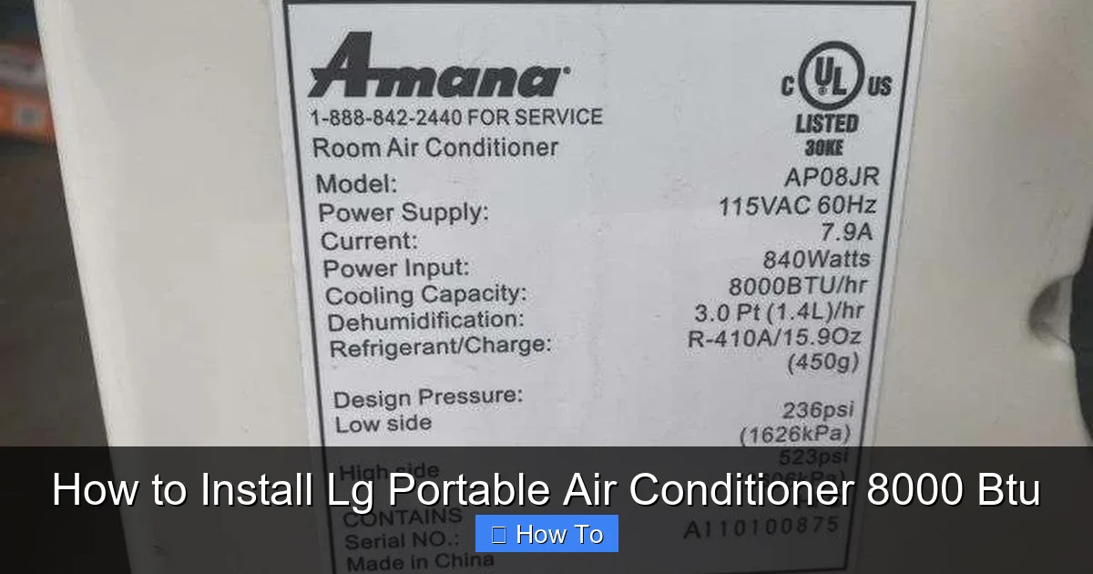 How to Install Lg Portable Air Conditioner 8000 Btu