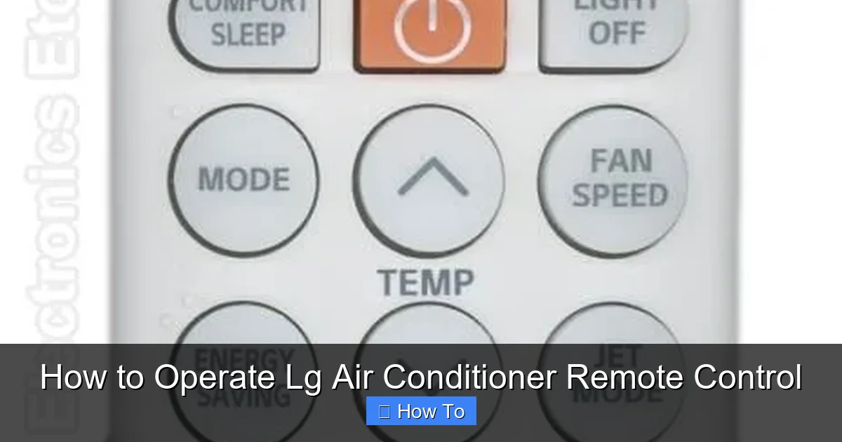 How to Operate Lg Air Conditioner Remote Control