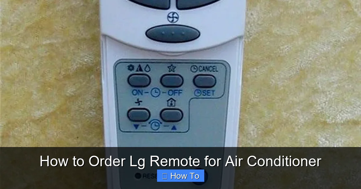 How to Order Lg Remote for Air Conditioner