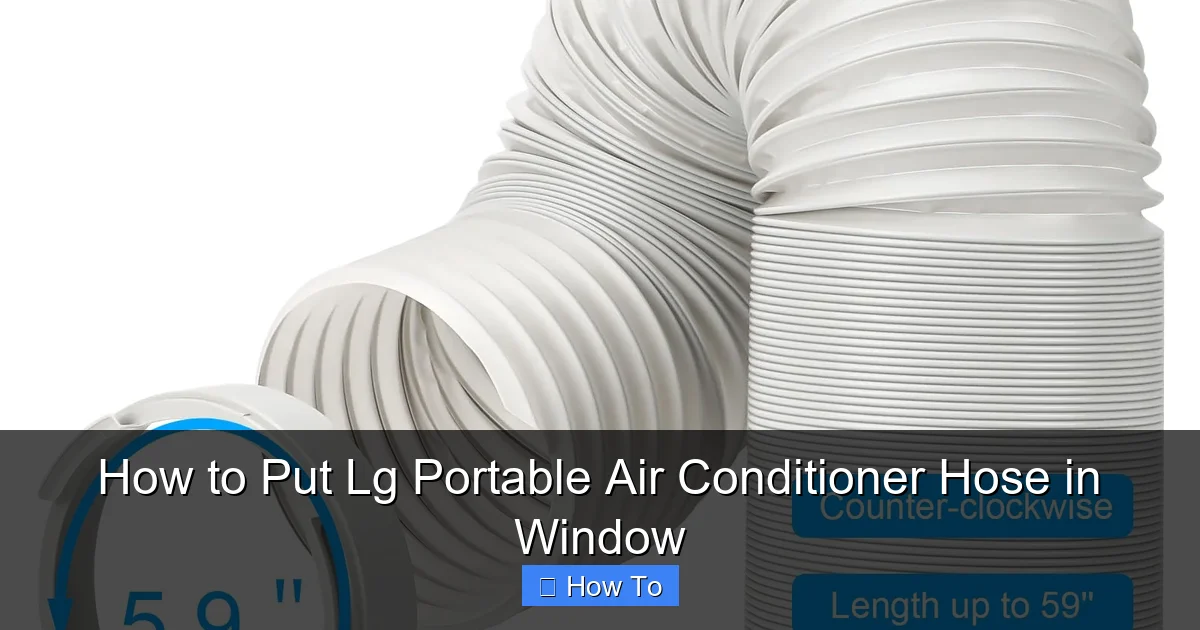 How to Put Lg Portable Air Conditioner Hose in Window