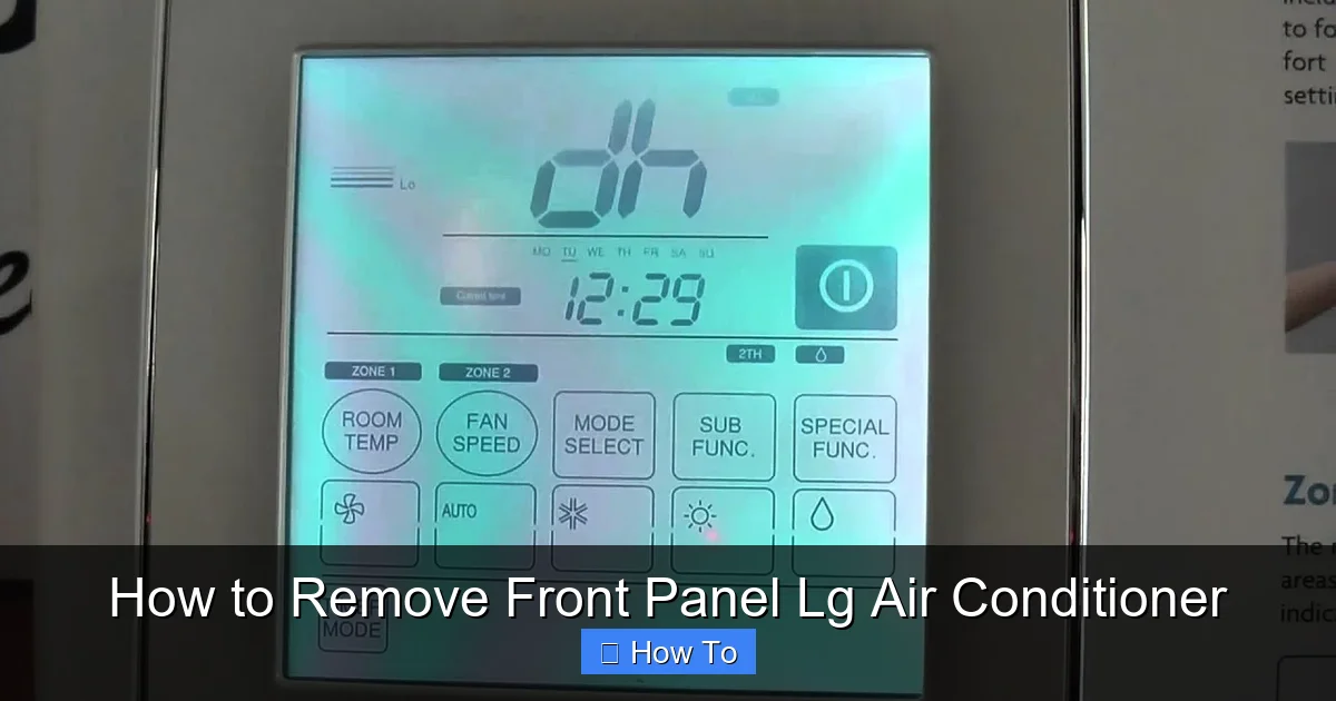 How to Remove Front Panel Lg Air Conditioner