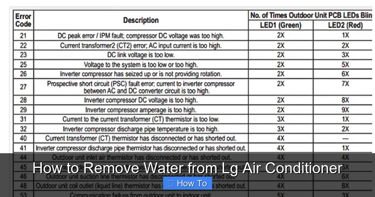 How to Remove Water from Lg Air Conditioner