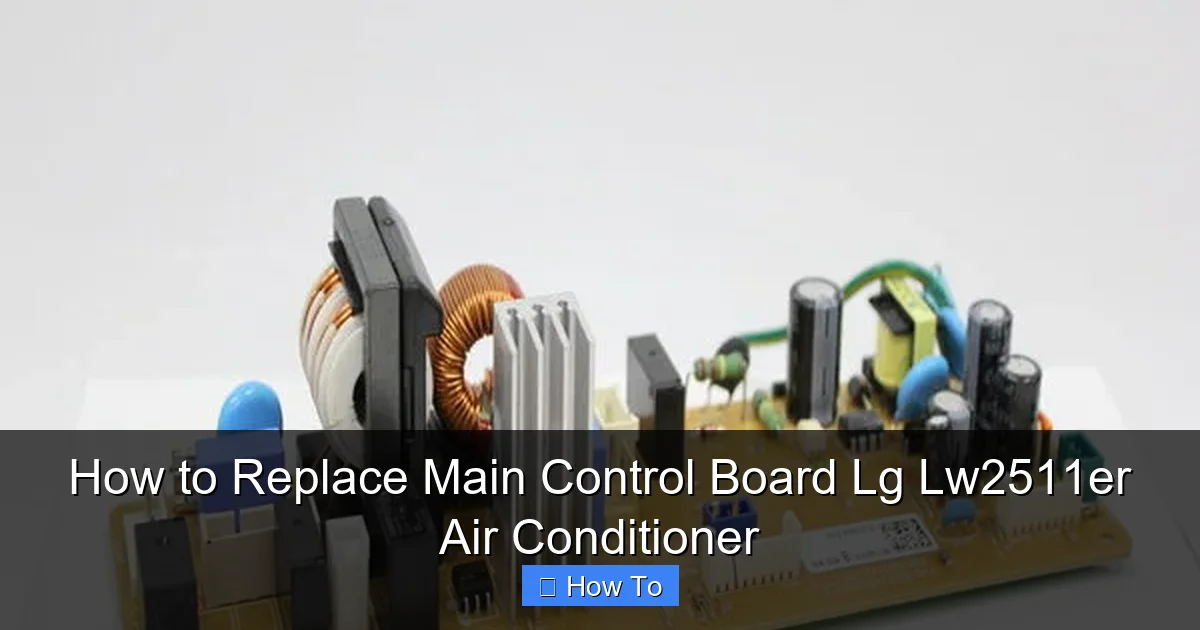 How to Replace Main Control Board Lg Lw2511er Air Conditioner