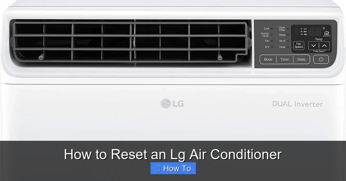 How to Reset an Lg Air Conditioner