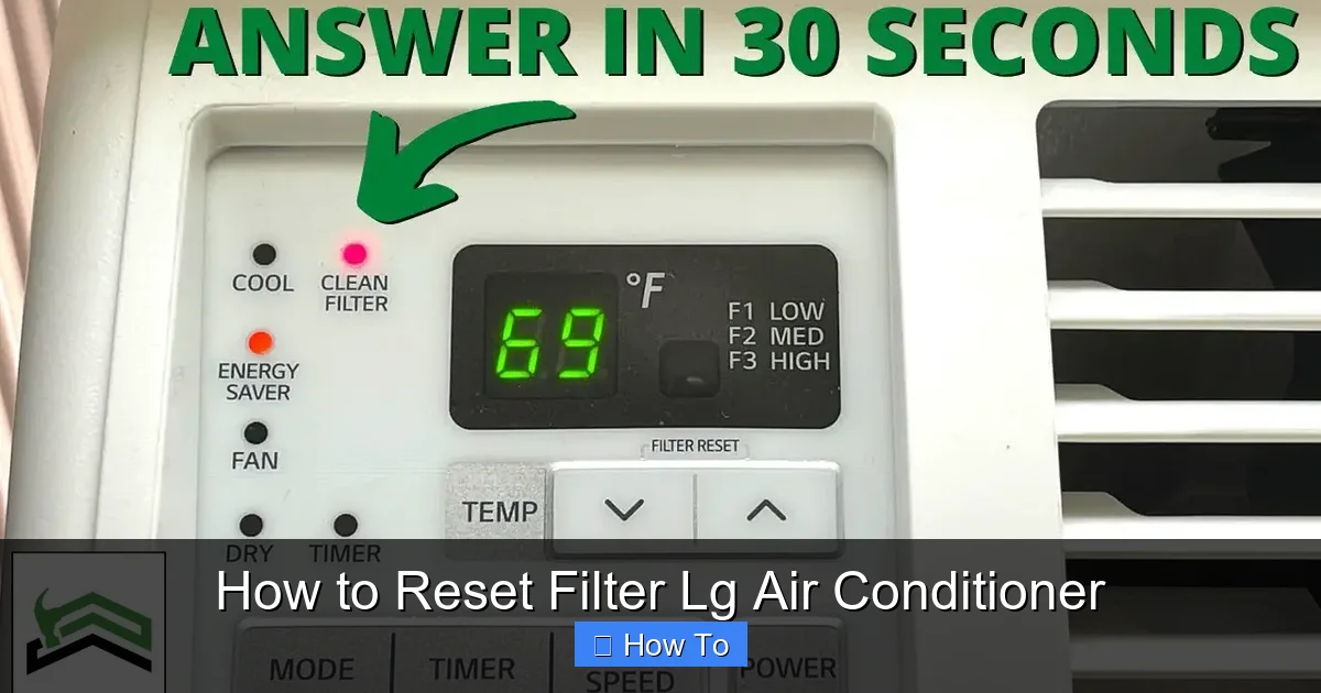 How to Reset Filter Lg Air Conditioner