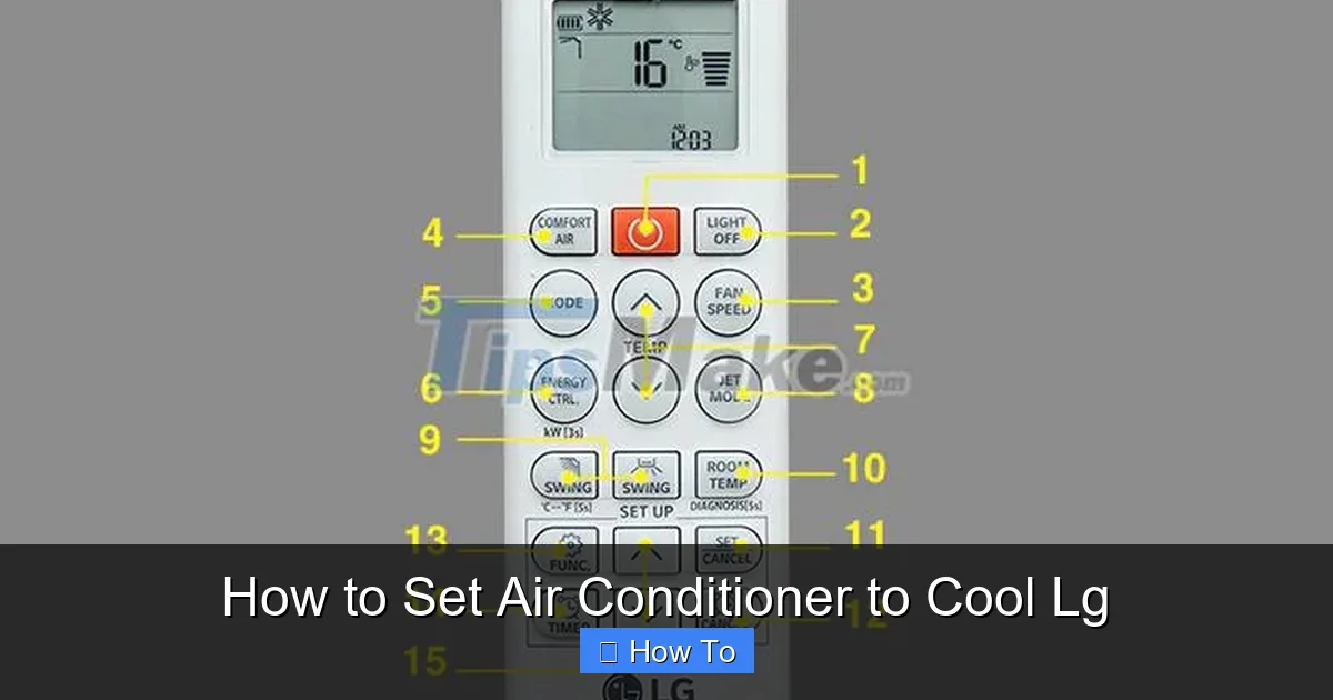 How to Set Air Conditioner to Cool Lg