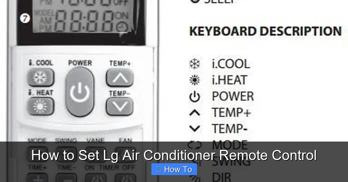 How to Set Lg Air Conditioner Remote Control