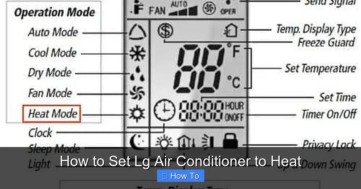 How to Set Lg Air Conditioner to Heat