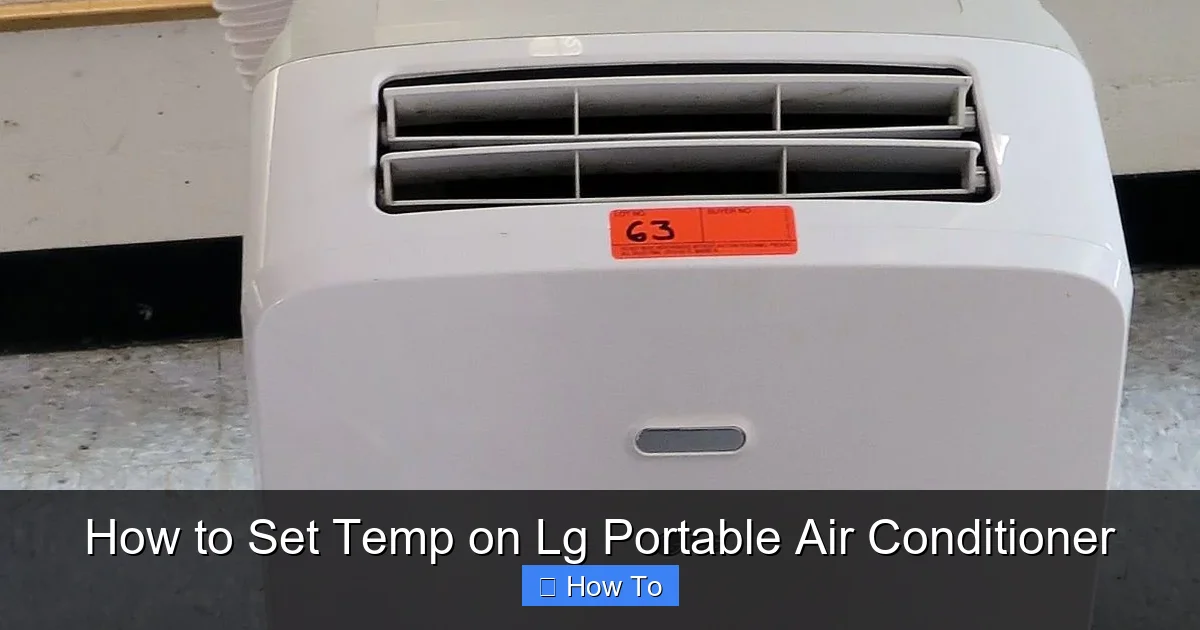 How to Set Temp on Lg Portable Air Conditioner