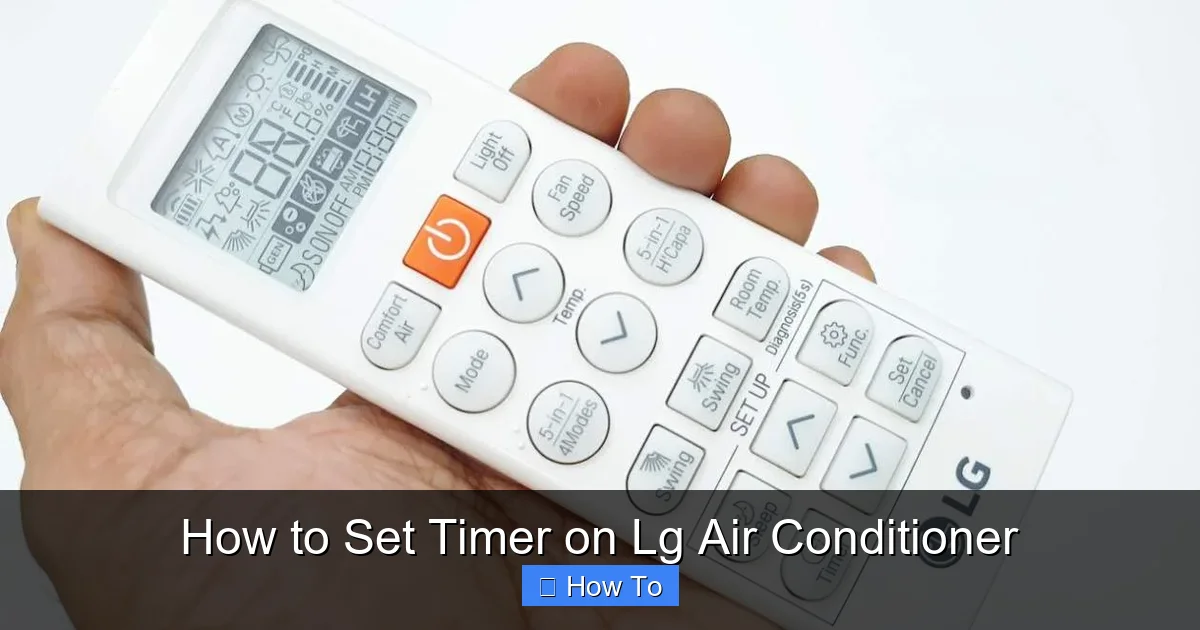 How to Set Timer on Lg Air Conditioner