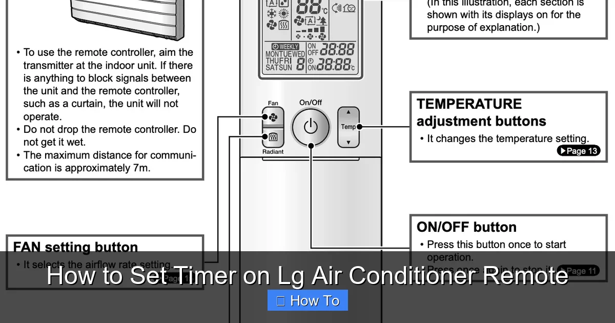 How to Set Timer on Lg Air Conditioner Remote