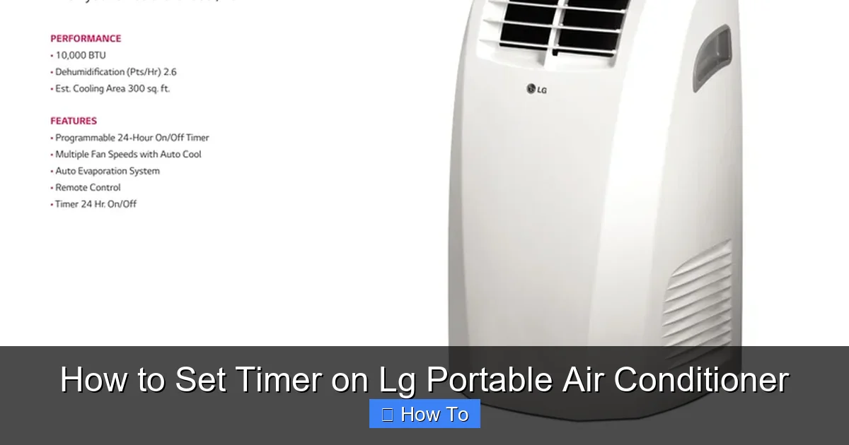 How to Set Timer on Lg Portable Air Conditioner