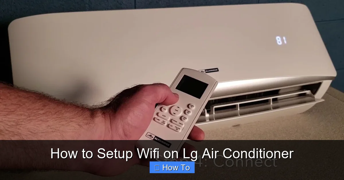 How to Setup Wifi on Lg Air Conditioner