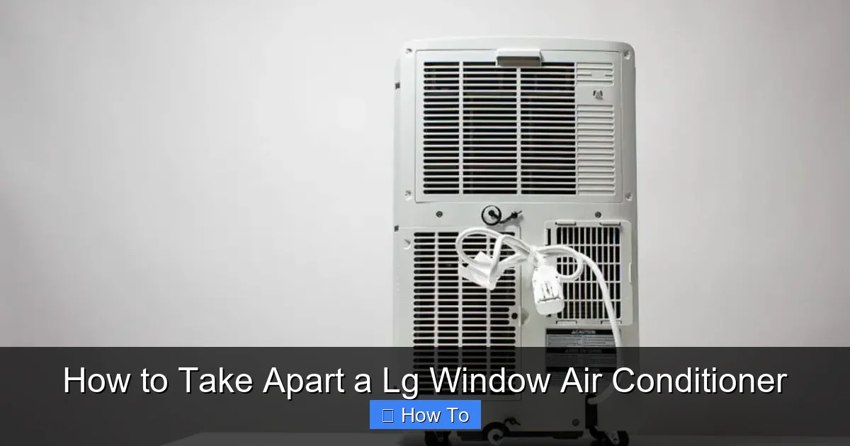 How to Take Apart a Lg Window Air Conditioner