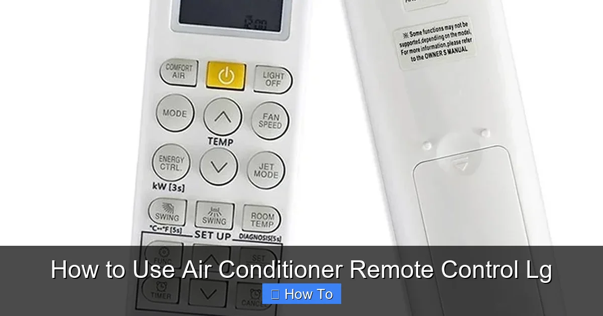 How to Use Air Conditioner Remote Control Lg