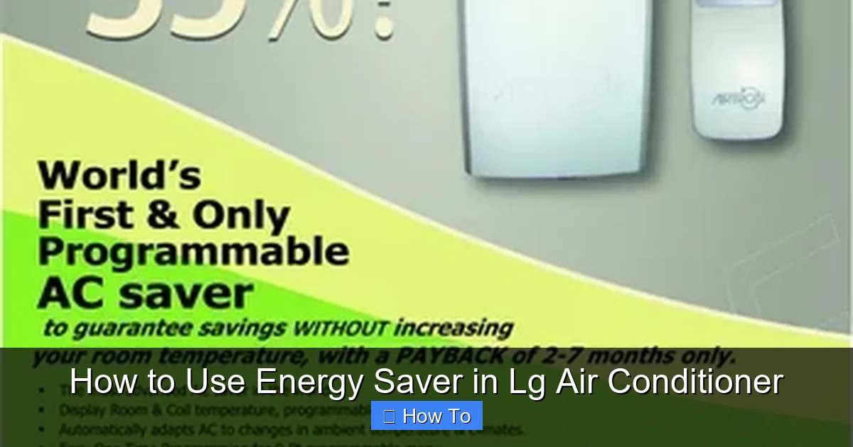 How to Use Energy Saver in Lg Air Conditioner
