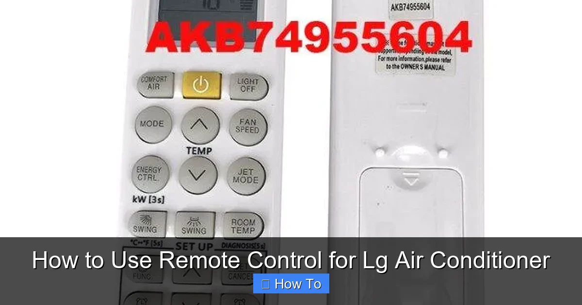 How to Use Remote Control for Lg Air Conditioner