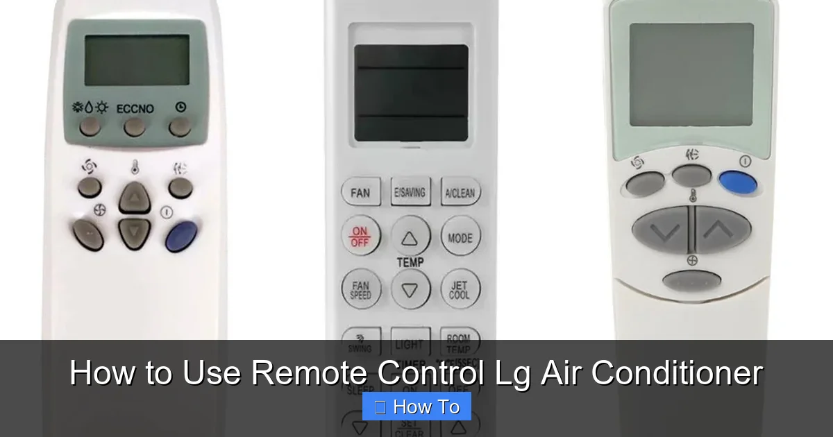 How to Use Remote Control Lg Air Conditioner
