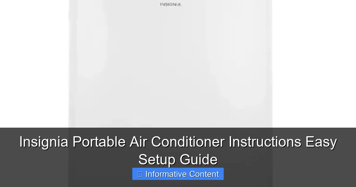 Insignia Portable Air Conditioner Instructions Easy Setup Guide
