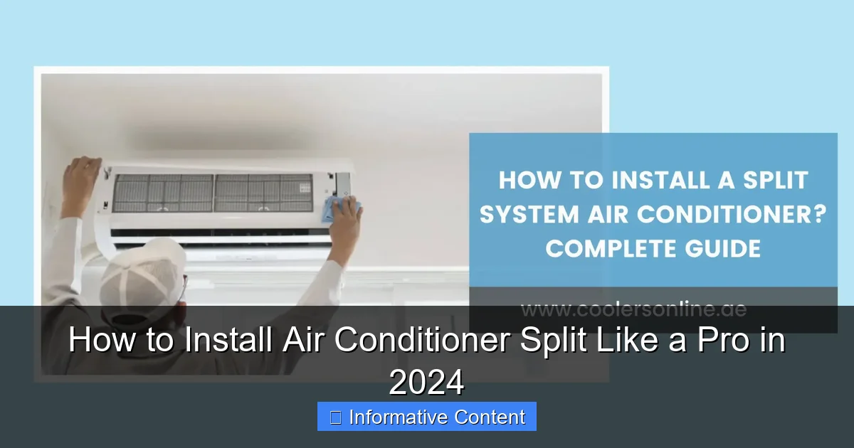 How to Install Air Conditioner Split Like a Pro in 2024