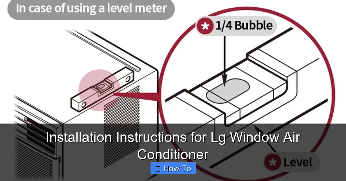 Installation Instructions for Lg Window Air Conditioner