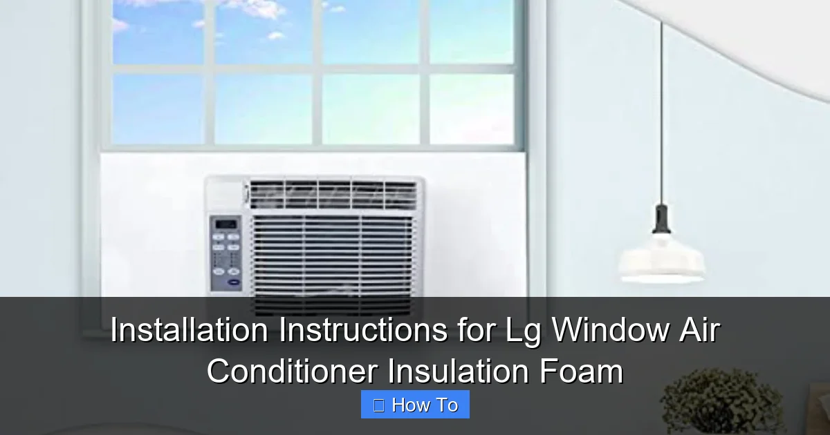 Installation Instructions for Lg Window Air Conditioner Insulation Foam
