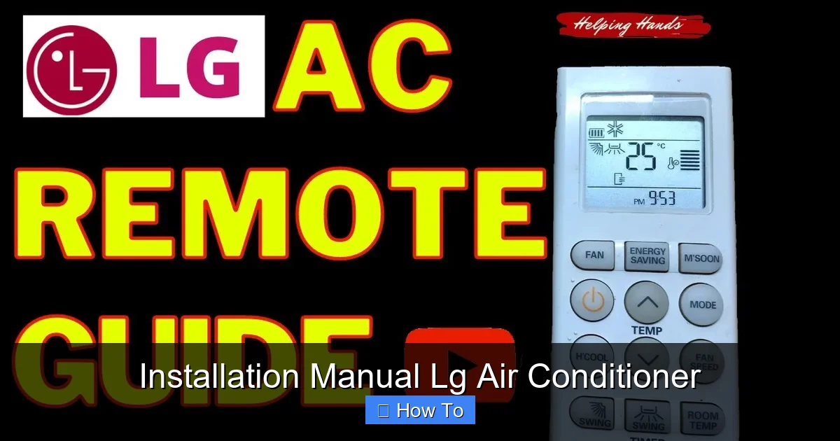 Installation Manual Lg Air Conditioner