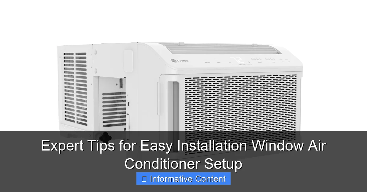 Expert Tips for Easy Installation Window Air Conditioner Setup