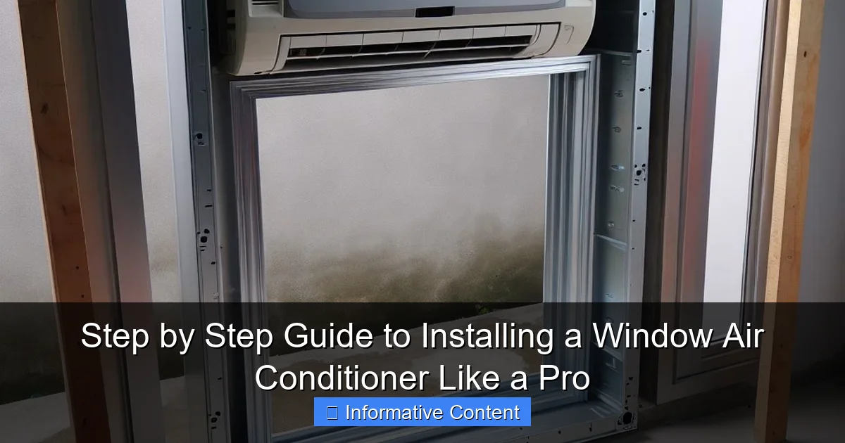 Step by Step Guide to Installing a Window Air Conditioner Like a Pro