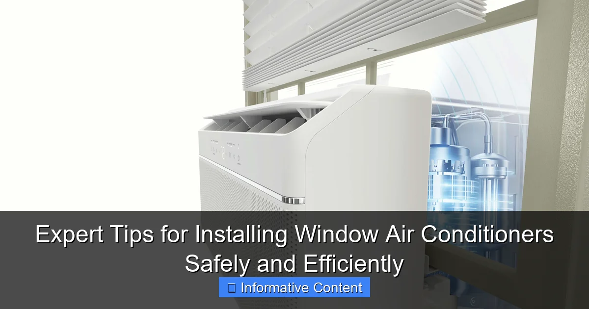 Expert Tips for Installing Window Air Conditioners Safely and Efficiently