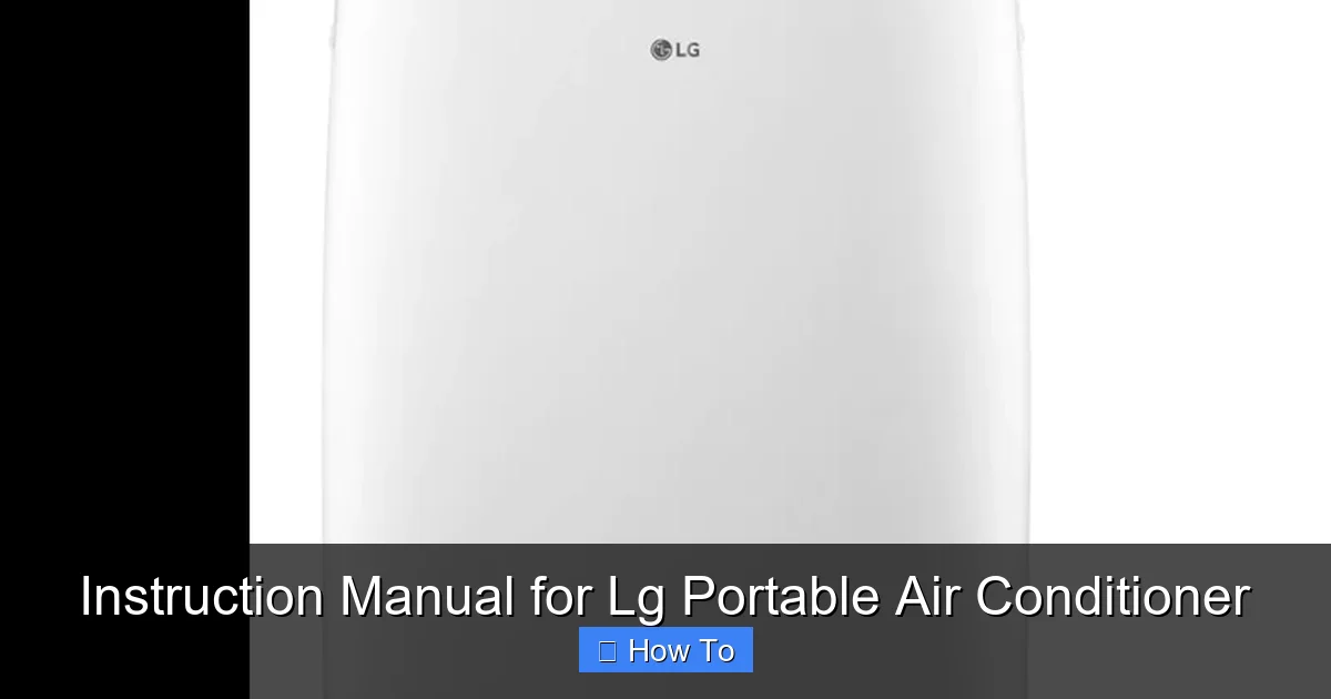 Instruction Manual for Lg Portable Air Conditioner