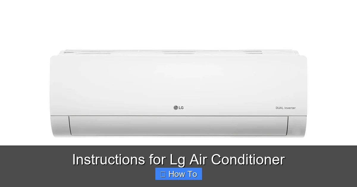 Instructions for Lg Air Conditioner