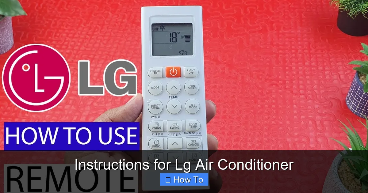 Instructions for Lg Air Conditioner