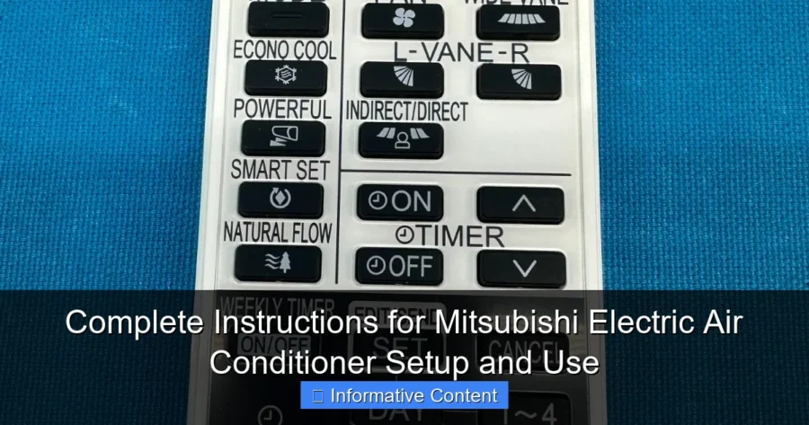 Complete Instructions for Mitsubishi Electric Air Conditioner Setup and Use