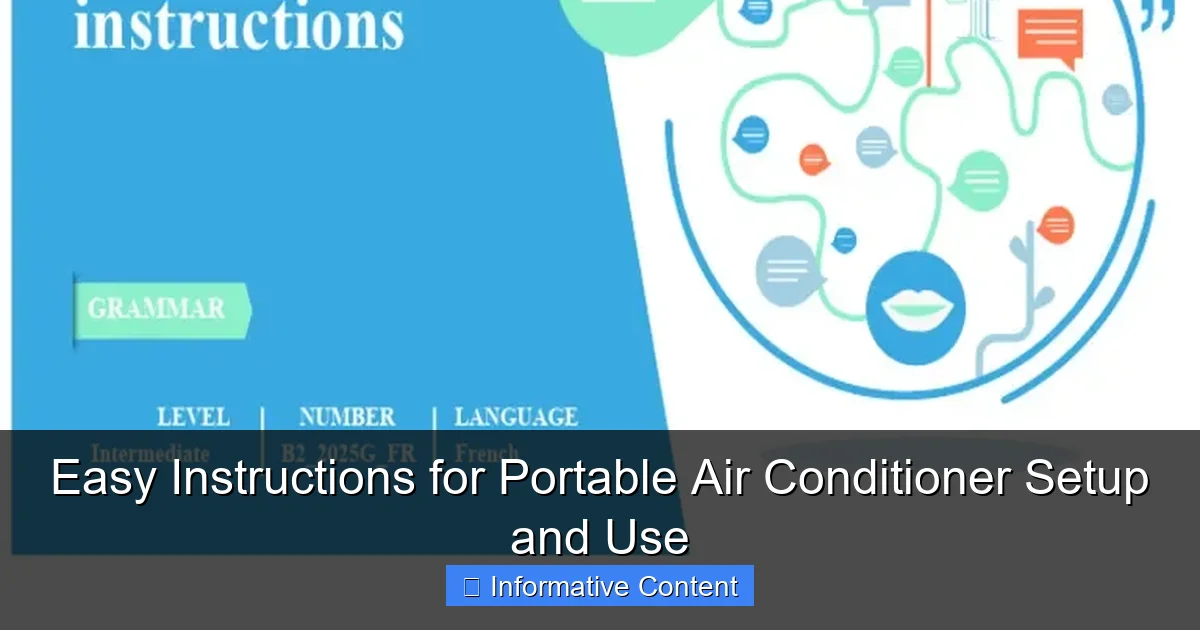 Easy Instructions for Portable Air Conditioner Setup and Use