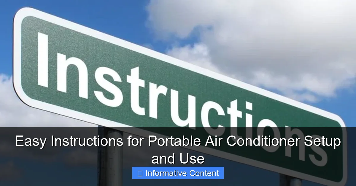 Easy Instructions for Portable Air Conditioner Setup and Use