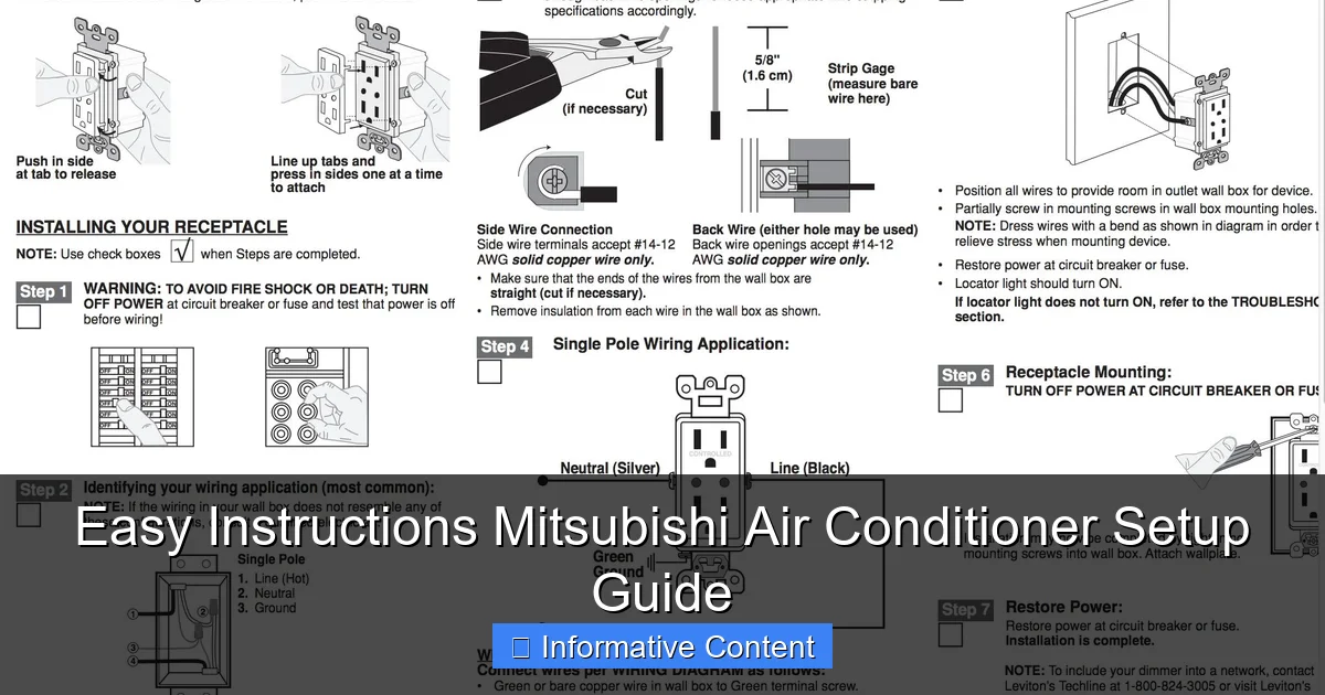 Easy Instructions Mitsubishi Air Conditioner Setup Guide