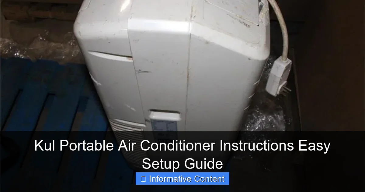 Kul Portable Air Conditioner Instructions Easy Setup Guide