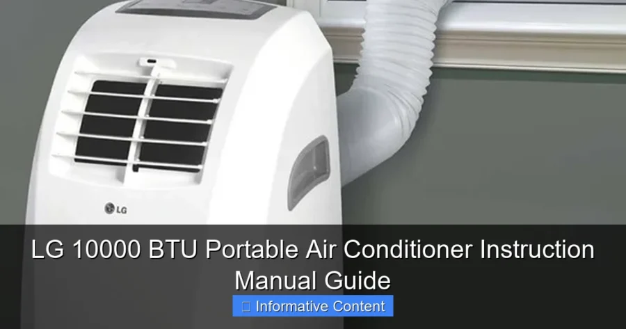 LG 10000 BTU Portable Air Conditioner Instruction Manual Guide