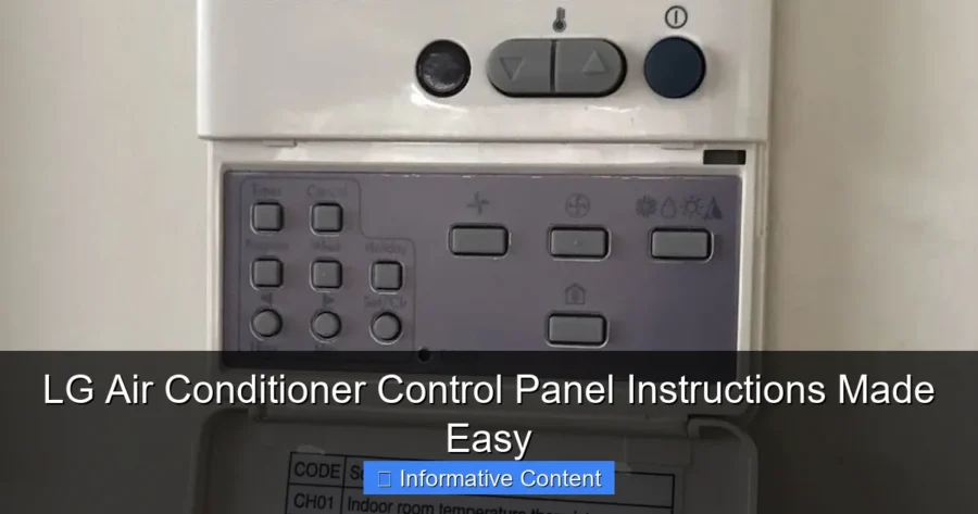 LG Air Conditioner Control Panel Instructions Made Easy