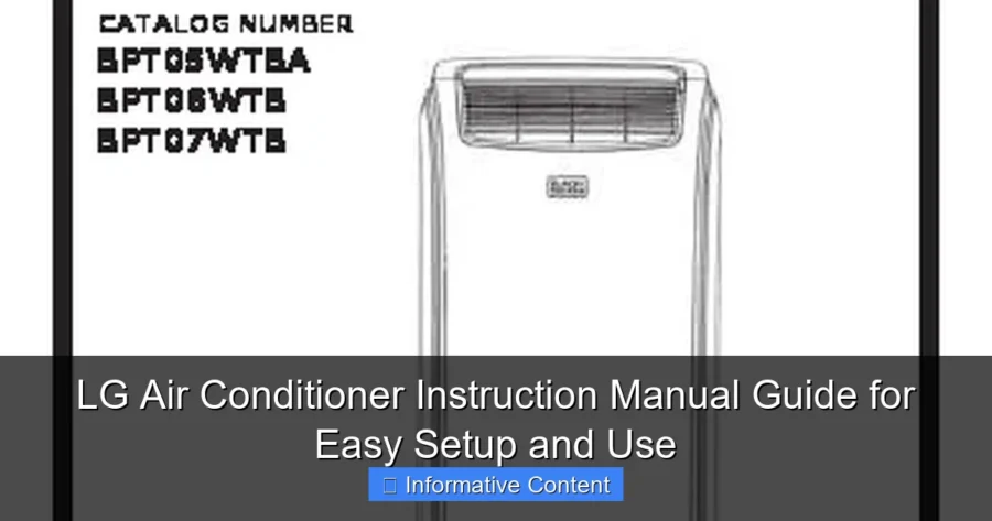 LG Air Conditioner Instruction Manual Guide for Easy Setup and Use
