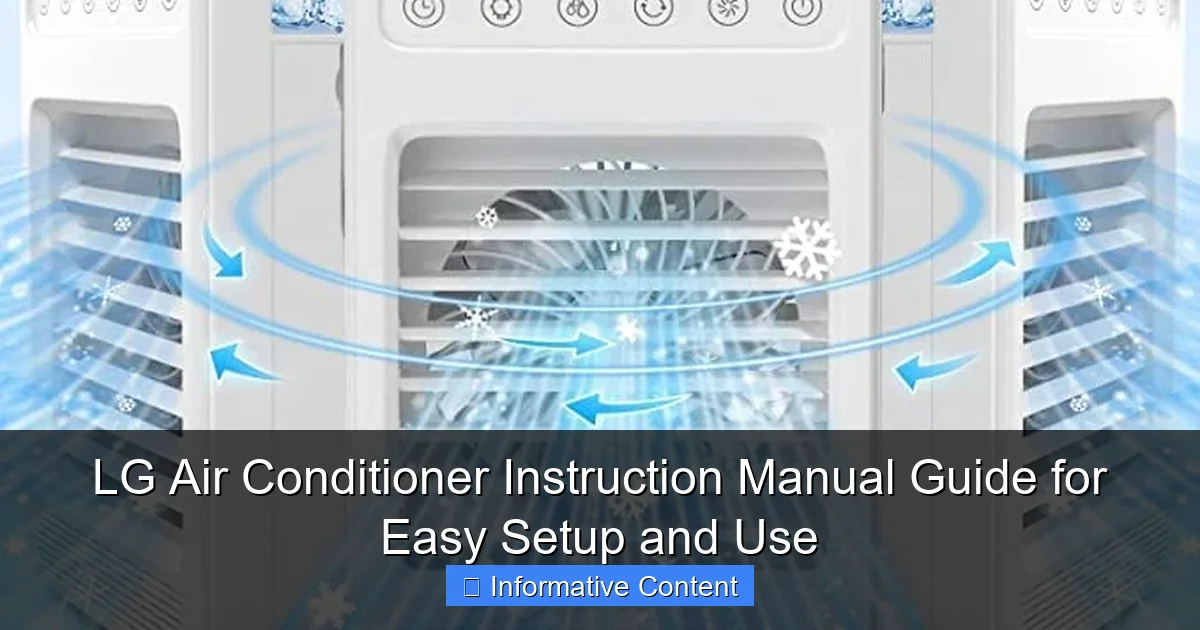 LG Air Conditioner Instruction Manual Guide for Easy Setup and Use