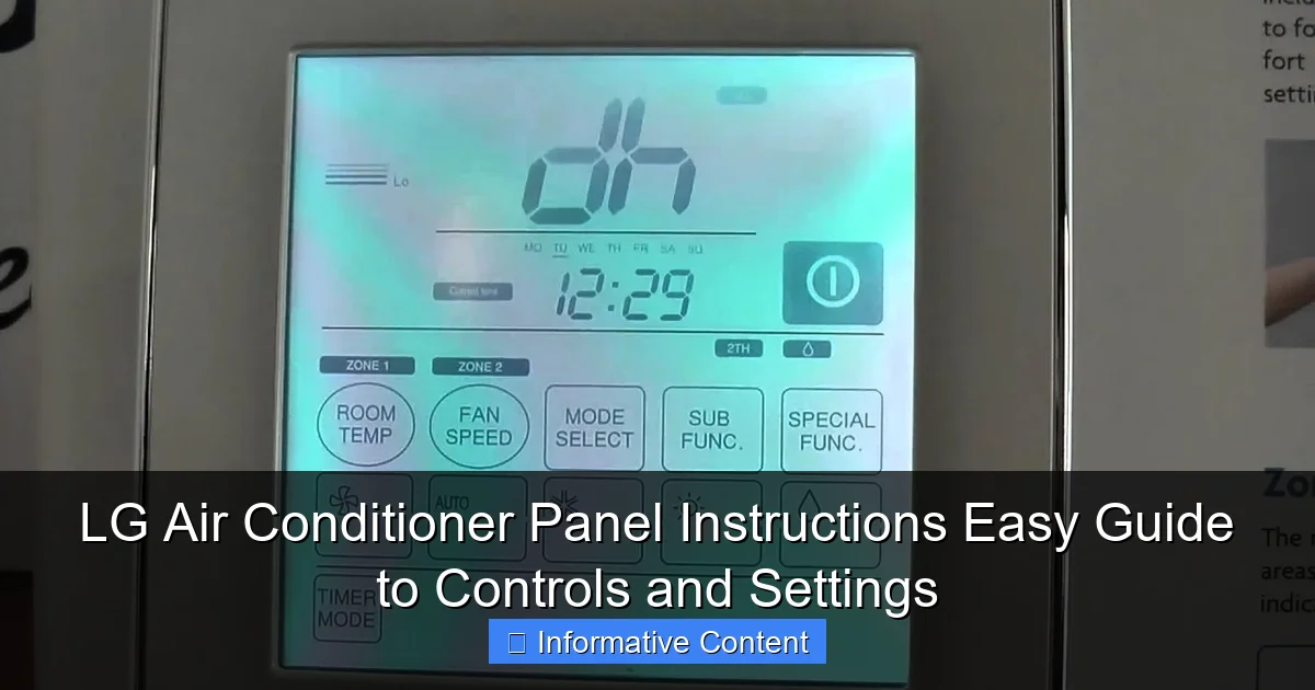 LG Air Conditioner Panel Instructions Easy Guide to Controls and Settings