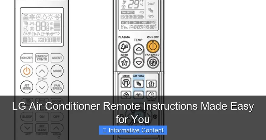 LG Air Conditioner Remote Instructions Made Easy for You
