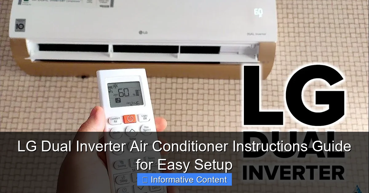 LG Dual Inverter Air Conditioner Instructions Guide for Easy Setup